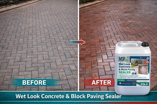 Wet look concrete - wet,