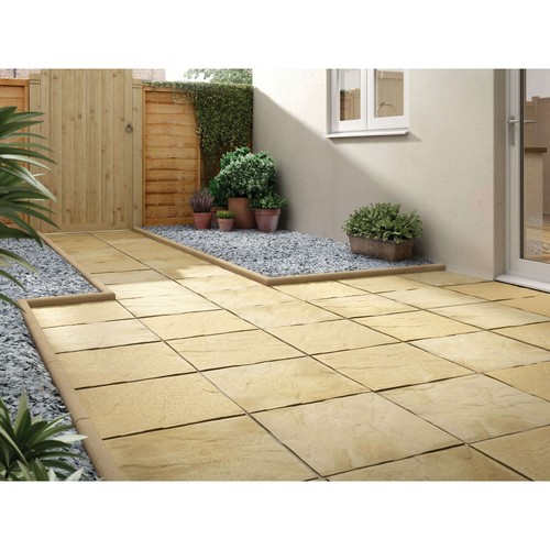 Marshalls buff concrete paving - buff,