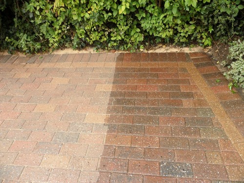Wet look block - wet, paving