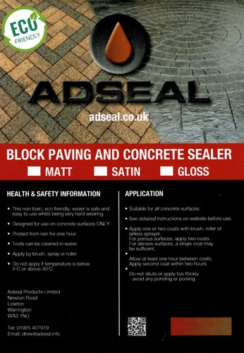 Block paving sealer gloss - sealer,