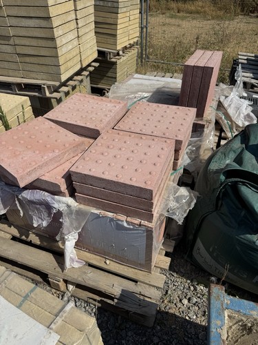 Red concrete square paver - red,